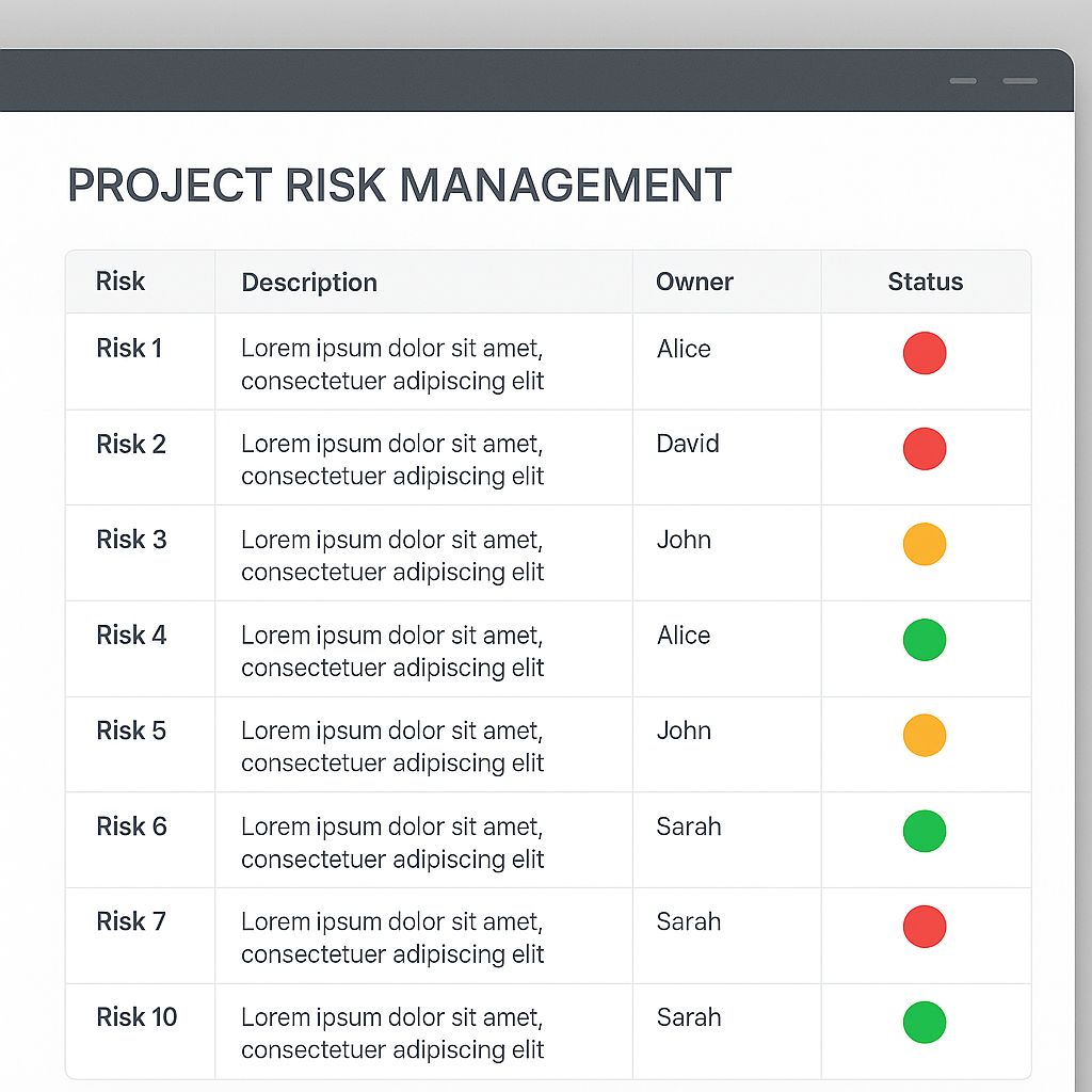 project risk screen